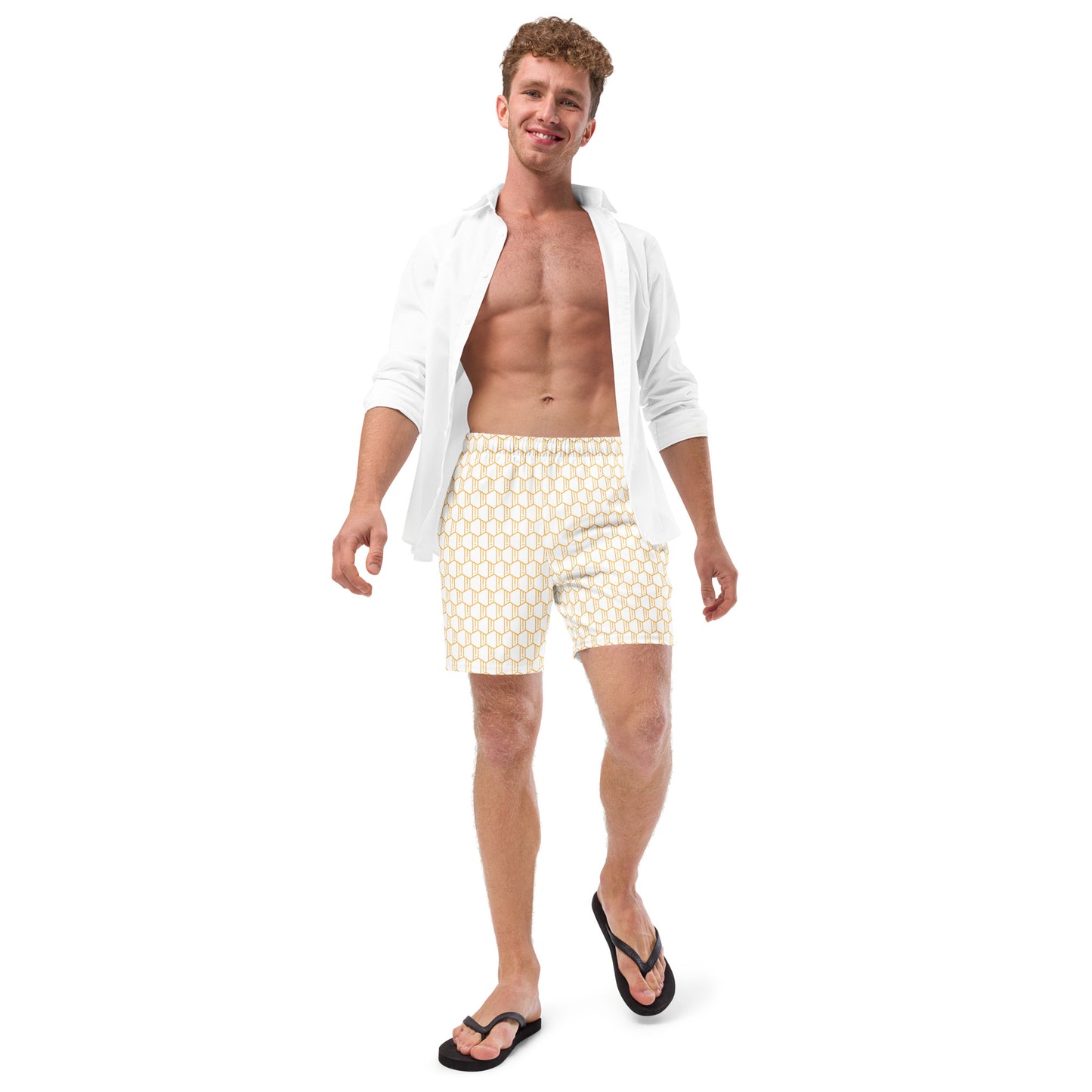All-Over Print Recycled Swim Trunks